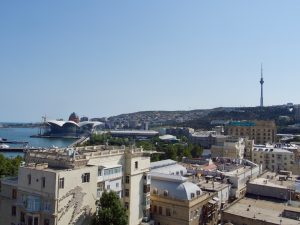 Baku, city in Azerbaijan, view to the sea